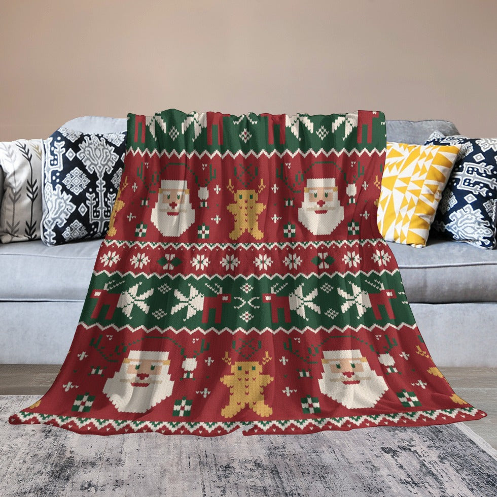 Christmas Ultra Soft Flannel Blanket – Cozy Holiday Throw, Warm Fleece Blanket for Bed & Sofa,