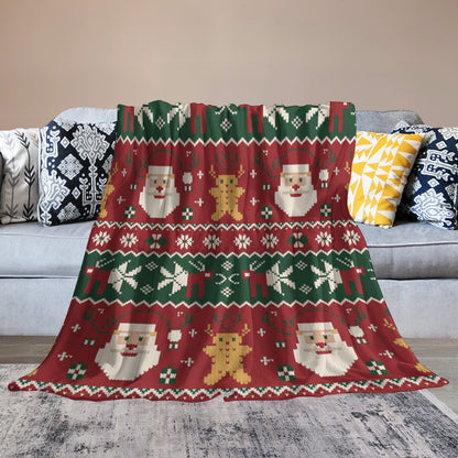 Christmas Ultra Soft Flannel Blanket – Cozy Holiday Throw, Warm Fleece Blanket for Bed & Sofa,