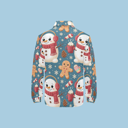 Little Boys’ Long Sleeve Christmas Polo Shirt – Santa & Reindeer, Snowman & Cocoa, or Gingerbread Wonderland | Festive Holiday Top for Kids (Ages 2–7)