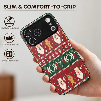 Christmas Glass Phone Case for iPhone 17 Series – Shockproof Anti-Scratch Cover