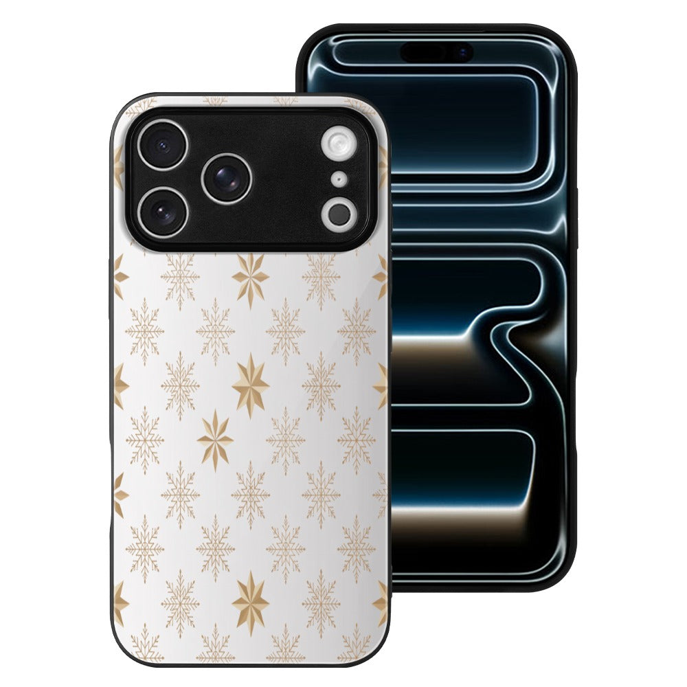 Christmas Glass Phone Case for iPhone 17 Series – Shockproof Anti-Scratch Cover
