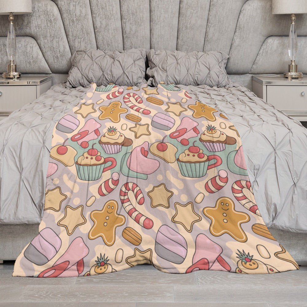 Christmas Ultra Soft Flannel Blanket – Cozy Holiday Throw, Warm Fleece Blanket for Bed & Sofa,