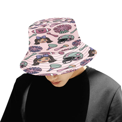 Unisex Game Day All Over Print Bucket Hat – Custom Sports Fan Polyester Hat for Summer, Tailgates & Outdoor Events – Trendy Football Baseball Game Day Accessory