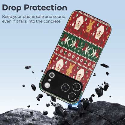 Christmas Glass Phone Case for iPhone 17 Series – Shockproof Anti-Scratch Cover