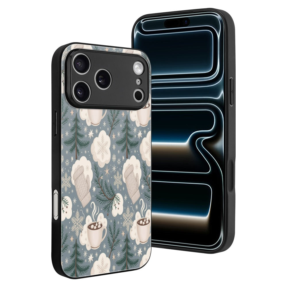 Christmas Glass Phone Case for iPhone 17 Series – Shockproof Anti-Scratch Cover