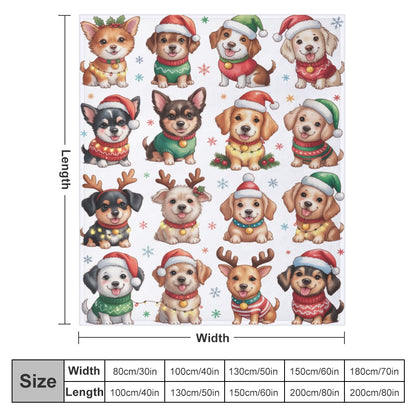Cute Christmas Dog Blanket Cozy Anti-Pilling Flannel Throw for Dog Lovers  Soft Warm Holiday Blanket for Home, Couch & Gifts