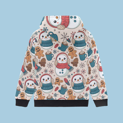 Big Girls' Christmas Hoodie – Long Sleeve Hooded Pullover for Ages 8-15