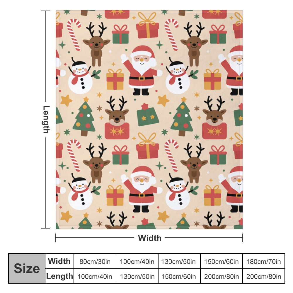 Christmas Ultra Soft Flannel Blanket – Cozy Holiday Throw, Warm Fleece Blanket for Bed & Sofa,