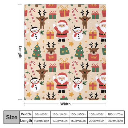 Christmas Ultra Soft Flannel Blanket – Cozy Holiday Throw, Warm Fleece Blanket for Bed & Sofa,