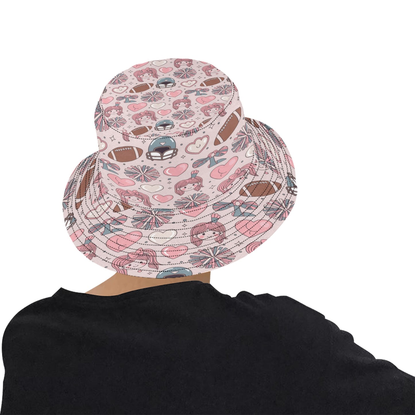 Unisex Game Day All Over Print Bucket Hat – Custom Sports Fan Polyester Hat for Summer, Tailgates & Outdoor Events – Trendy Football Baseball Game Day Accessory