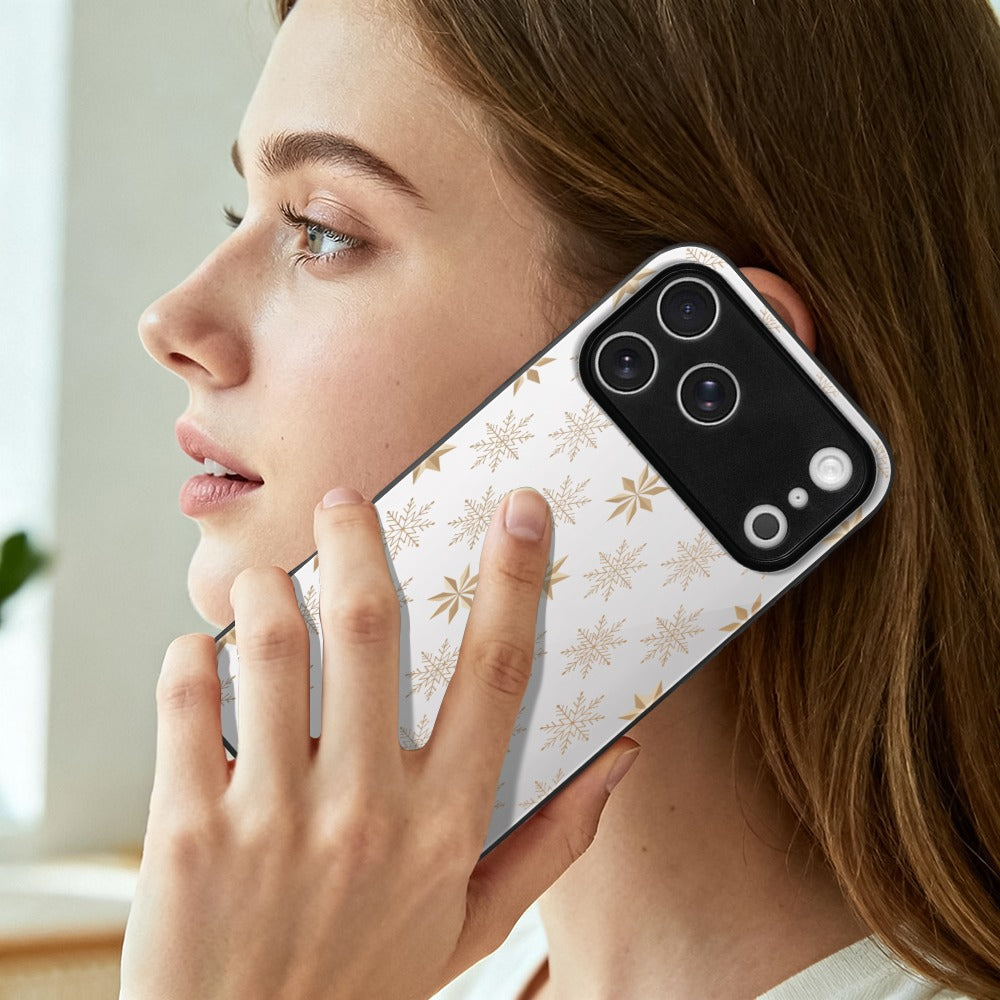 Christmas Glass Phone Case for iPhone 17 Series – Shockproof Anti-Scratch Cover