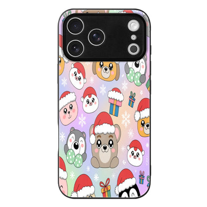 Christmas Glass Phone Case for iPhone 17 Series – Shockproof Anti-Scratch Cover