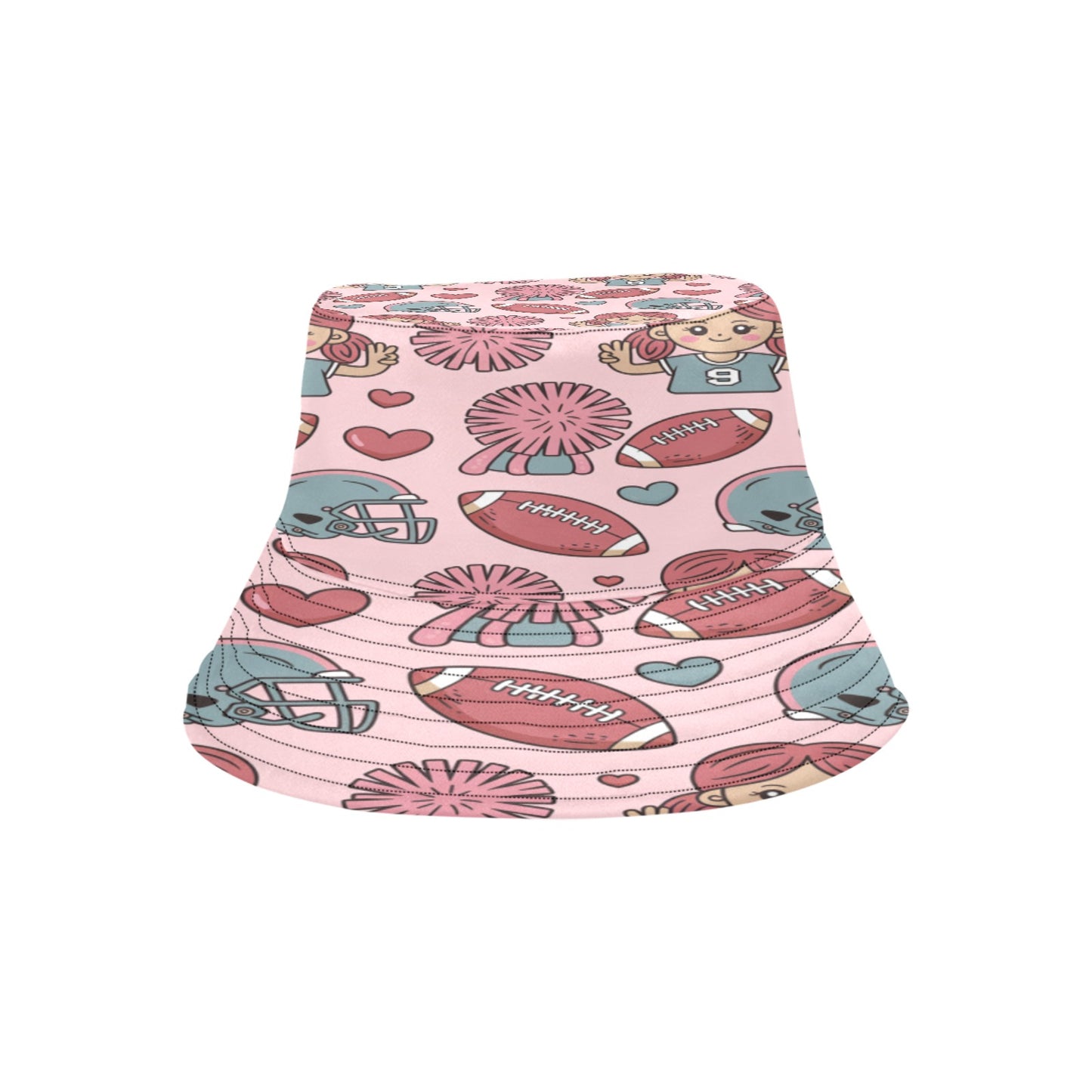 Unisex Game Day All Over Print Bucket Hat – Custom Sports Fan Polyester Hat for Summer, Tailgates & Outdoor Events – Trendy Football Baseball Game Day Accessory