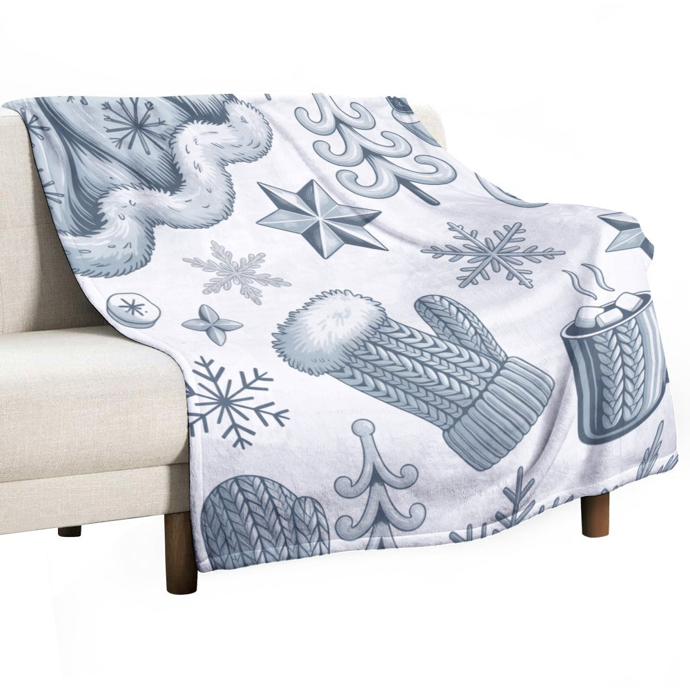 Christmas Ultra Soft Flannel Blanket – Cozy Holiday Throw, Warm Fleece Blanket for Bed & Sofa,
