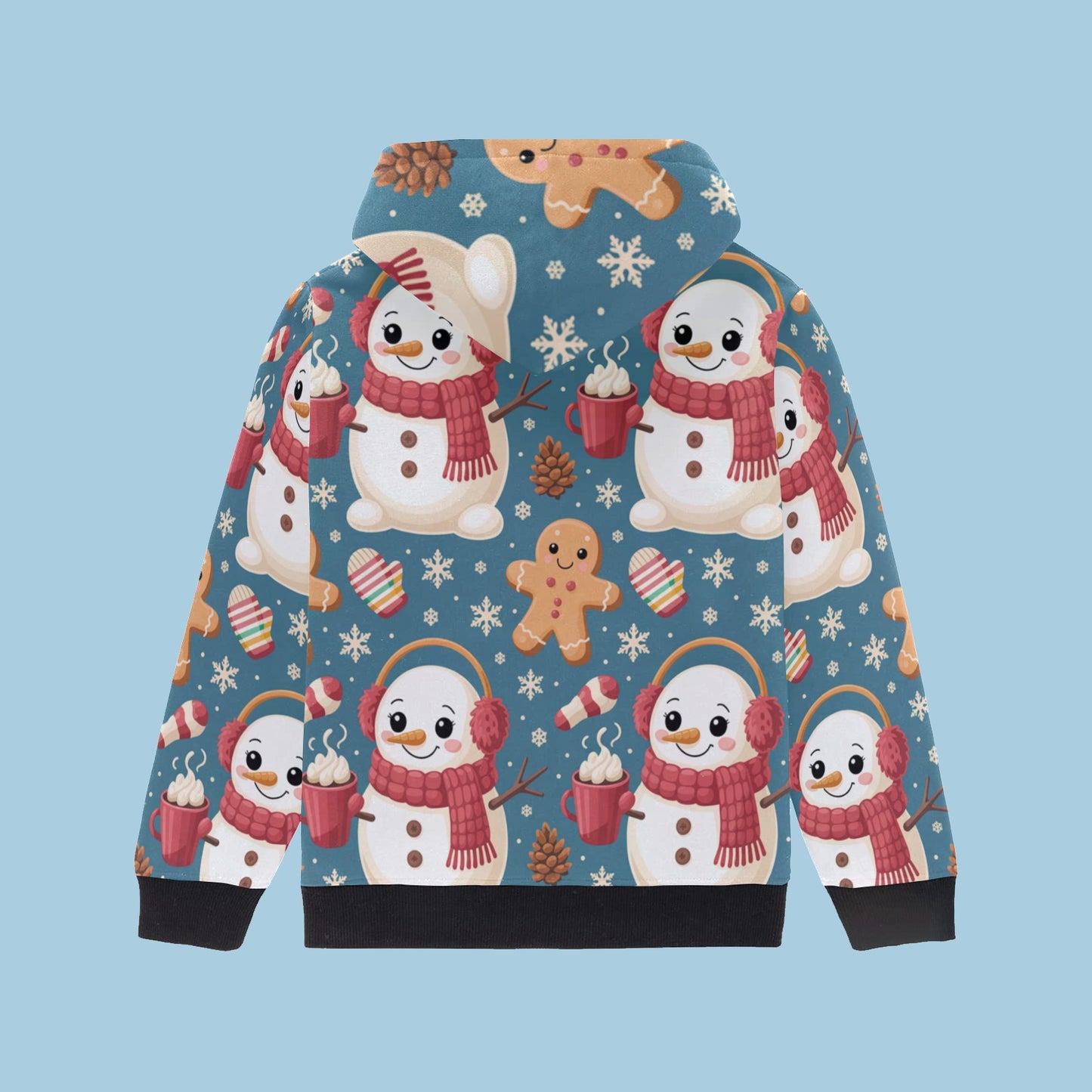 Big Girls' Christmas Hoodie – Long Sleeve Hooded Pullover for Ages 8-15