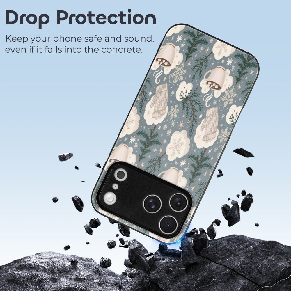 Christmas Glass Phone Case for iPhone 17 Series – Shockproof Anti-Scratch Cover