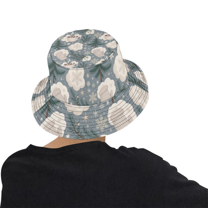 Men’s Christmas All Over Print Bucket Hat – Stylish Holiday Chino Cotton Twill Hat for Outdoor Activities – Festive Gift for Men