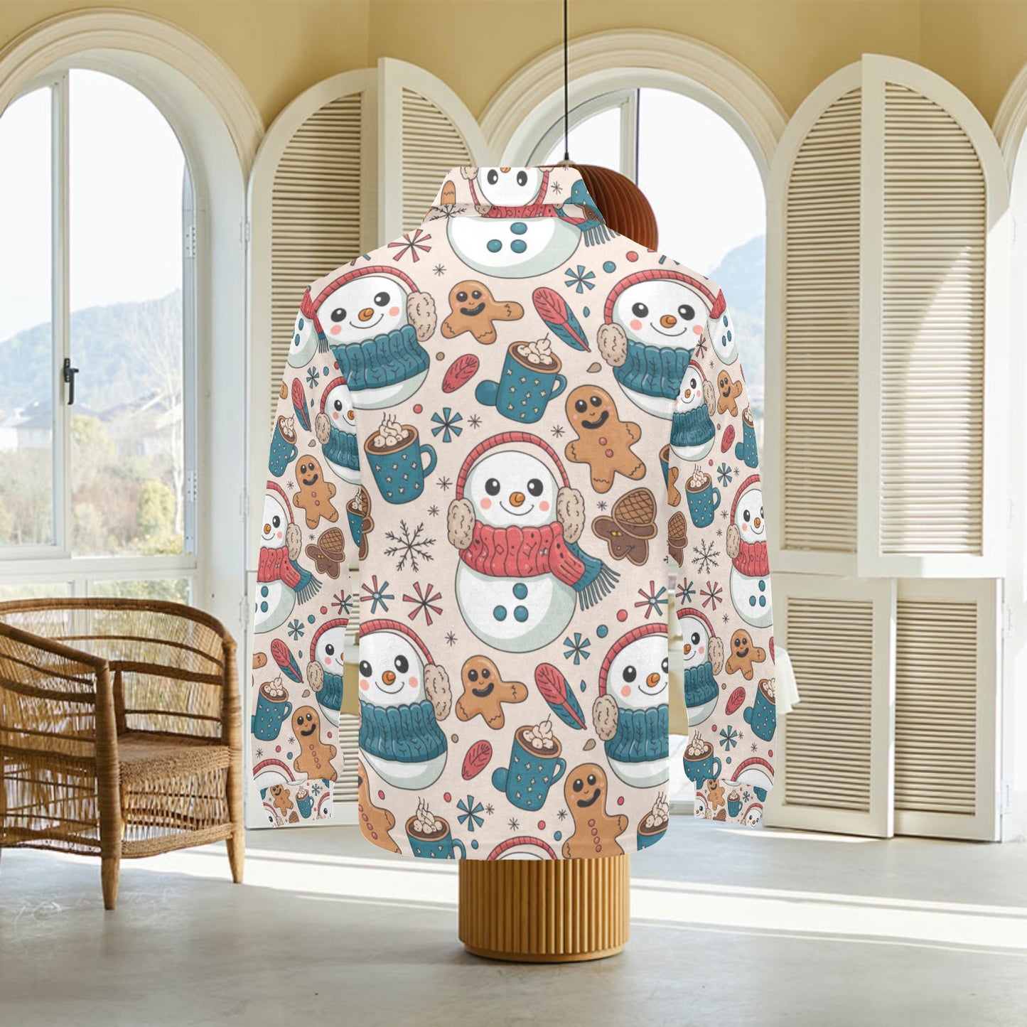 Little Boys’ Long Sleeve Christmas Polo Shirt – Santa & Reindeer, Snowman & Cocoa, or Gingerbread Wonderland | Festive Holiday Top for Kids (Ages 2–7)