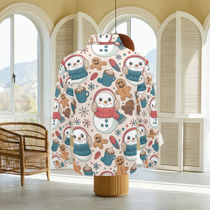 Little Boys’ Long Sleeve Christmas Polo Shirt – Santa & Reindeer, Snowman & Cocoa, or Gingerbread Wonderland | Festive Holiday Top for Kids (Ages 2–7)