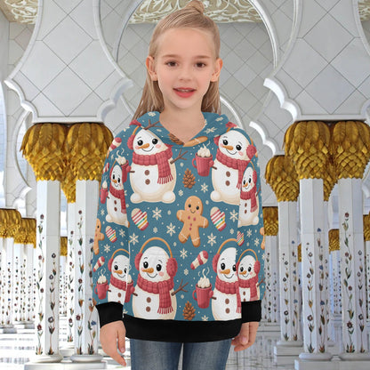 Big Girls' Christmas Hoodie – Long Sleeve Hooded Pullover for Ages 8-15