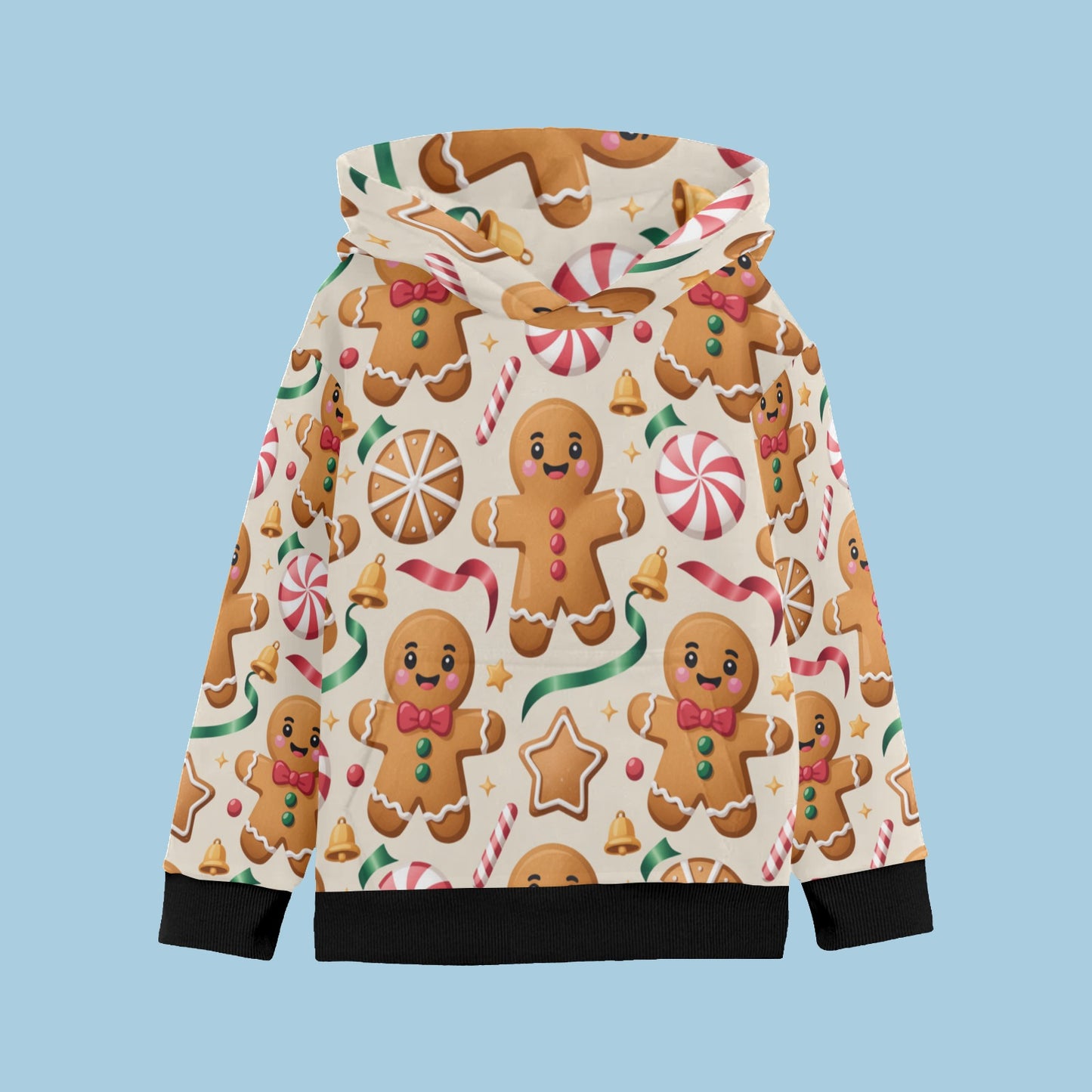 Big Girls' Christmas Hoodie – Long Sleeve Hooded Pullover for Ages 8-15