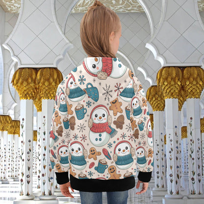 Big Girls' Christmas Hoodie – Long Sleeve Hooded Pullover for Ages 8-15