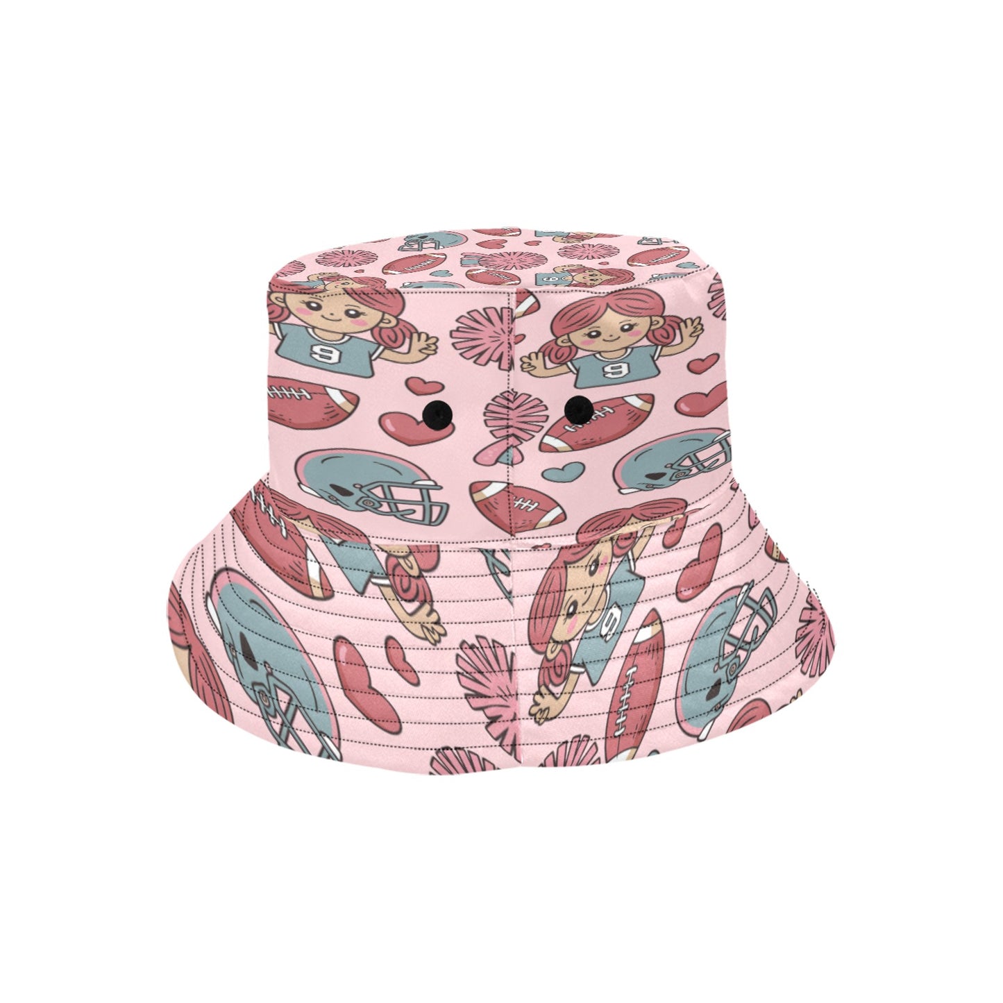 Unisex Game Day All Over Print Bucket Hat – Custom Sports Fan Polyester Hat for Summer, Tailgates & Outdoor Events – Trendy Football Baseball Game Day Accessory