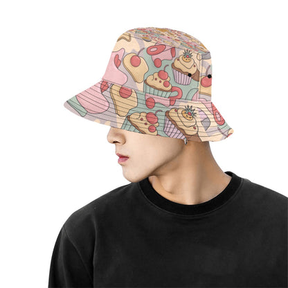 Men’s Christmas All Over Print Bucket Hat – Stylish Holiday Chino Cotton Twill Hat for Outdoor Activities – Festive Gift for Men
