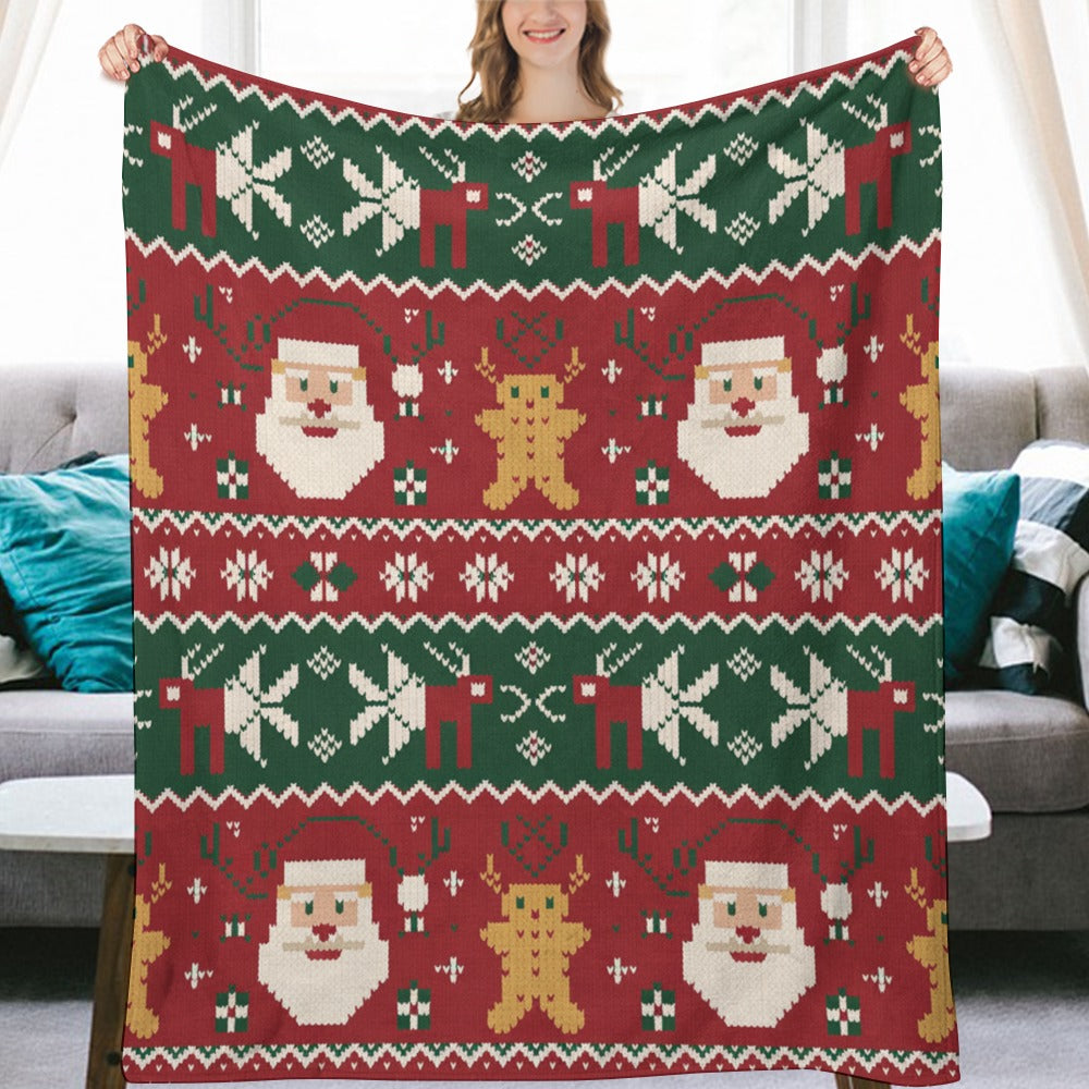 Christmas Ultra Soft Flannel Blanket – Cozy Holiday Throw, Warm Fleece Blanket for Bed & Sofa,