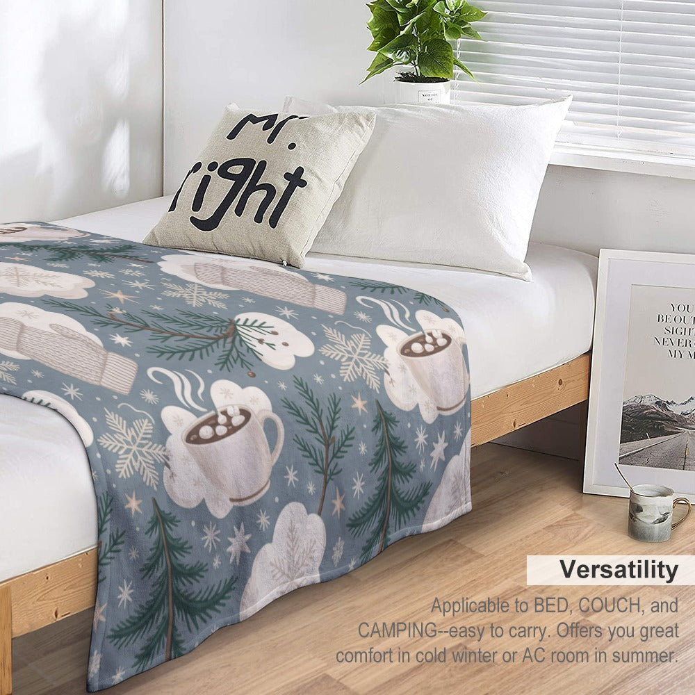 Christmas Ultra Soft Flannel Blanket – Cozy Holiday Throw, Warm Fleece Blanket for Bed & Sofa,