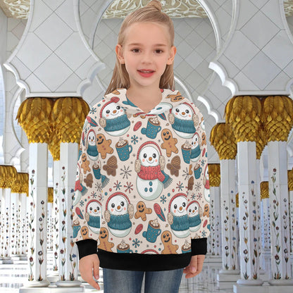 Big Girls' Christmas Hoodie – Long Sleeve Hooded Pullover for Ages 8-15