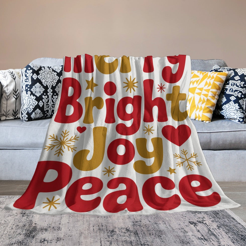 Christmas Ultra Soft Flannel Blanket – Cozy Holiday Throw, Warm Fleece Blanket for Bed & Sofa,