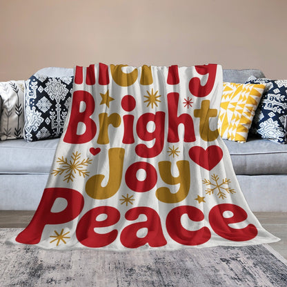 Christmas Ultra Soft Flannel Blanket – Cozy Holiday Throw, Warm Fleece Blanket for Bed & Sofa,