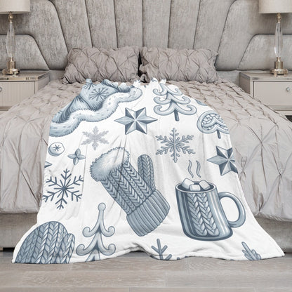 Christmas Ultra Soft Flannel Blanket – Cozy Holiday Throw, Warm Fleece Blanket for Bed & Sofa,