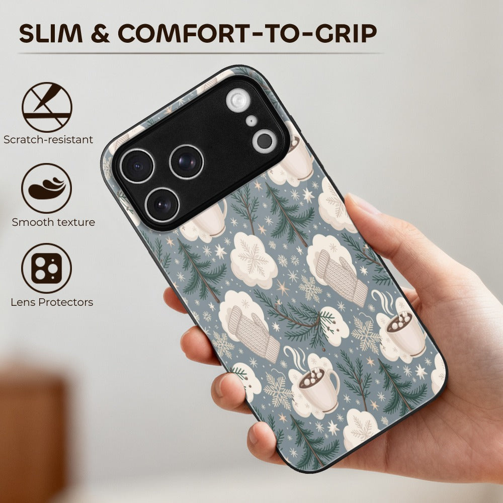 Christmas Glass Phone Case for iPhone 17 Series – Shockproof Anti-Scratch Cover