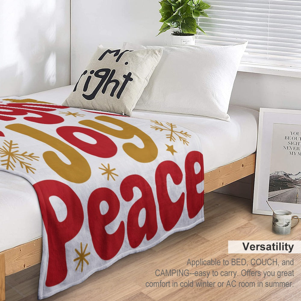 Christmas Ultra Soft Flannel Blanket – Cozy Holiday Throw, Warm Fleece Blanket for Bed & Sofa,