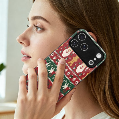 Christmas Glass Phone Case for iPhone 17 Series – Shockproof Anti-Scratch Cover