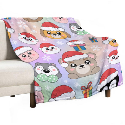 Christmas Ultra Soft Flannel Blanket – Cozy Holiday Throw, Warm Fleece Blanket for Bed & Sofa,