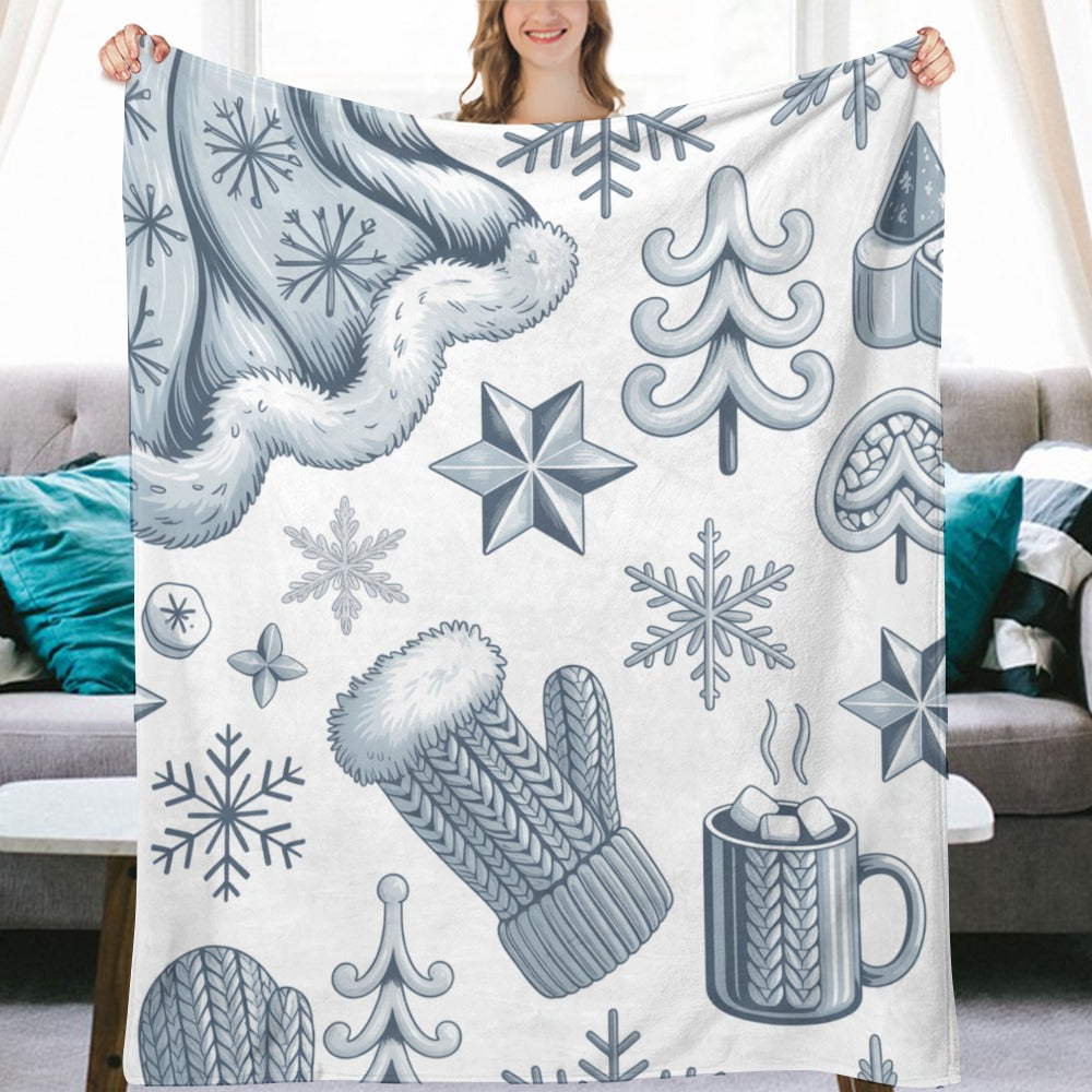 Christmas Ultra Soft Flannel Blanket – Cozy Holiday Throw, Warm Fleece Blanket for Bed & Sofa,