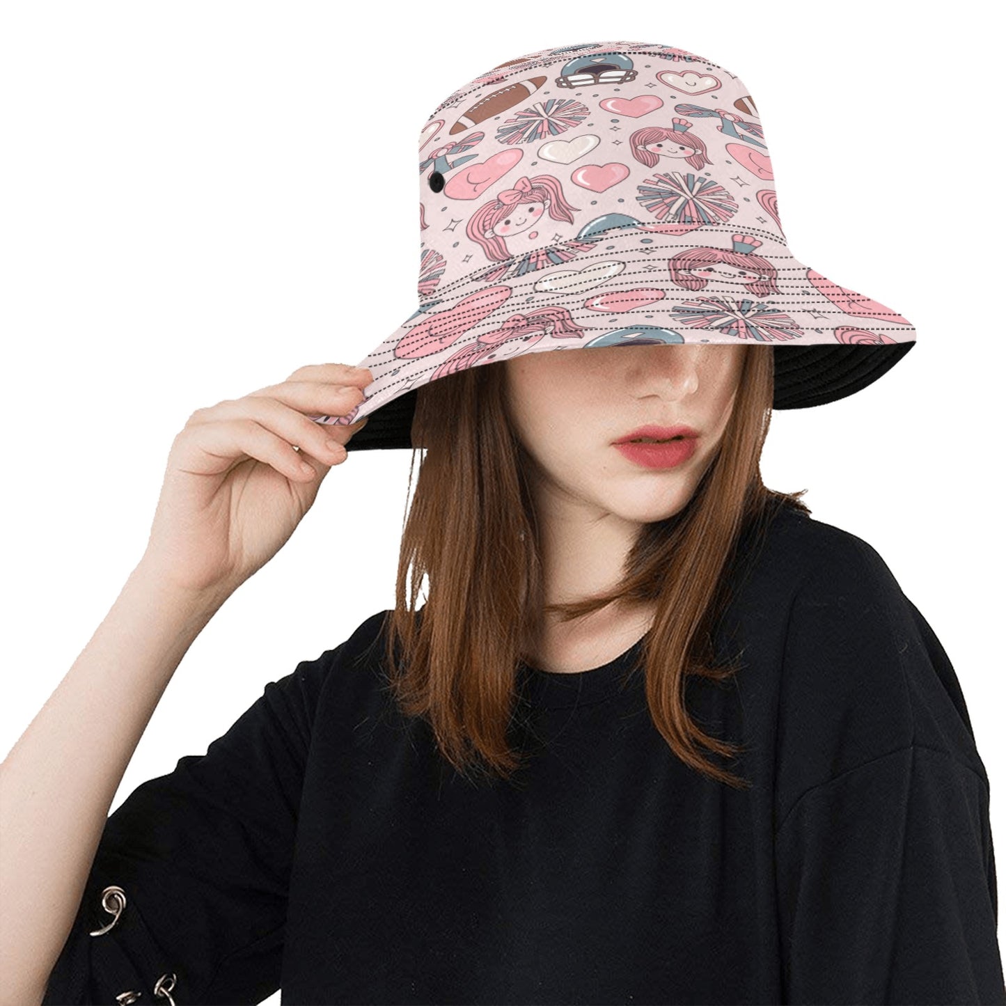 Unisex Game Day All Over Print Bucket Hat – Custom Sports Fan Polyester Hat for Summer, Tailgates & Outdoor Events – Trendy Football Baseball Game Day Accessory