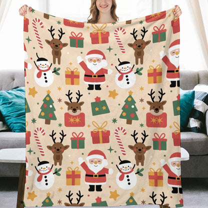 Christmas Ultra Soft Flannel Blanket – Cozy Holiday Throw, Warm Fleece Blanket for Bed & Sofa,