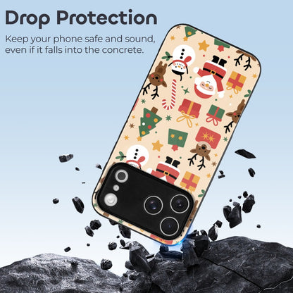 Christmas Glass Phone Case for iPhone 17 Series – Shockproof Anti-Scratch Cover