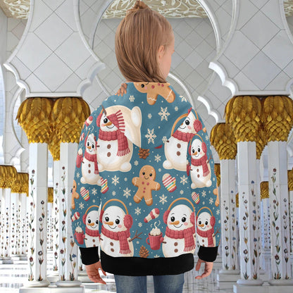 Big Girls' Christmas Hoodie – Long Sleeve Hooded Pullover for Ages 8-15