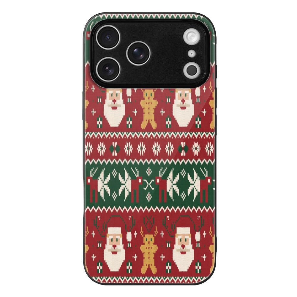 Christmas Glass Phone Case for iPhone 17 Series – Shockproof Anti-Scratch Cover