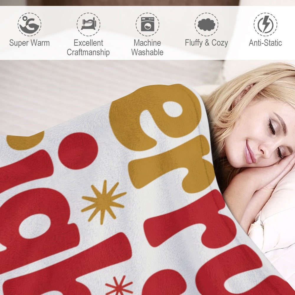 Christmas Ultra Soft Flannel Blanket – Cozy Holiday Throw, Warm Fleece Blanket for Bed & Sofa,