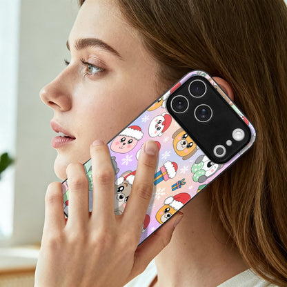 Christmas Glass Phone Case for iPhone 17 Series – Shockproof Anti-Scratch Cover