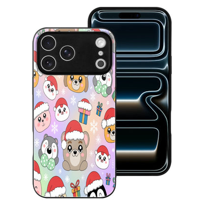Christmas Glass Phone Case for iPhone 17 Series – Shockproof Anti-Scratch Cover