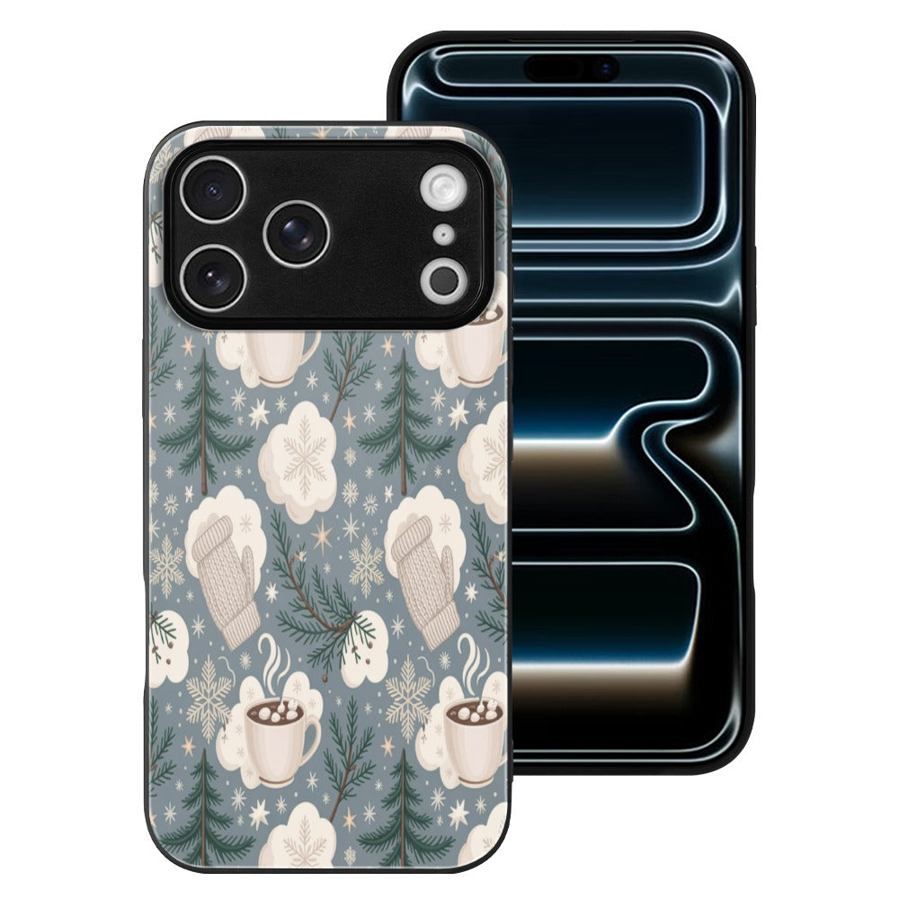 Christmas Glass Phone Case for iPhone 17 Series – Shockproof Anti-Scratch Cover