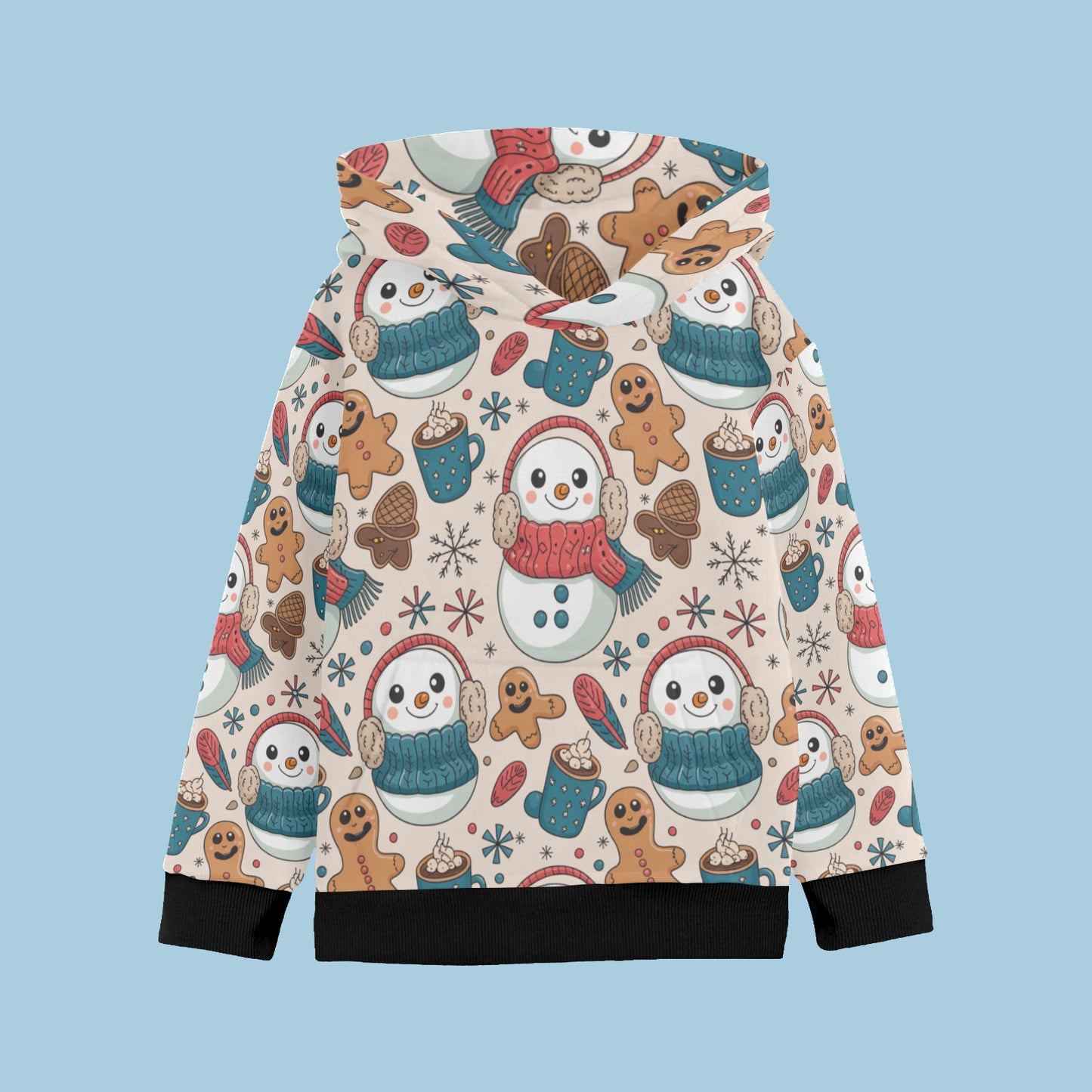 Big Girls' Christmas Hoodie – Long Sleeve Hooded Pullover for Ages 8-15