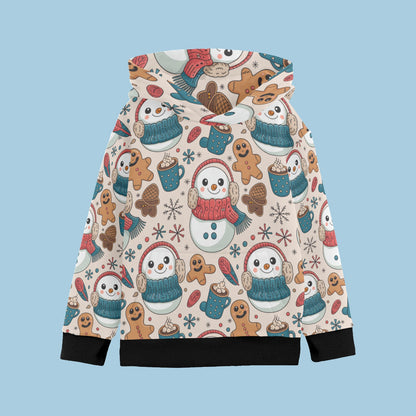 Big Girls' Christmas Hoodie – Long Sleeve Hooded Pullover for Ages 8-15